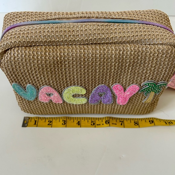 Raised Letter Vacay Toiletries Cosmetic Bag - Picture 9 of 15